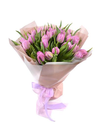Bouquet of 31 tulips lilac